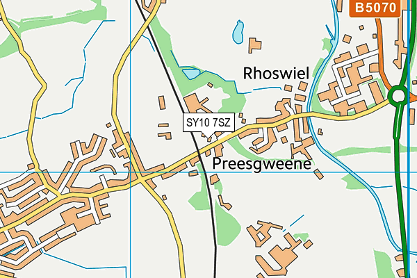 SY10 7SZ map - OS VectorMap District (Ordnance Survey)