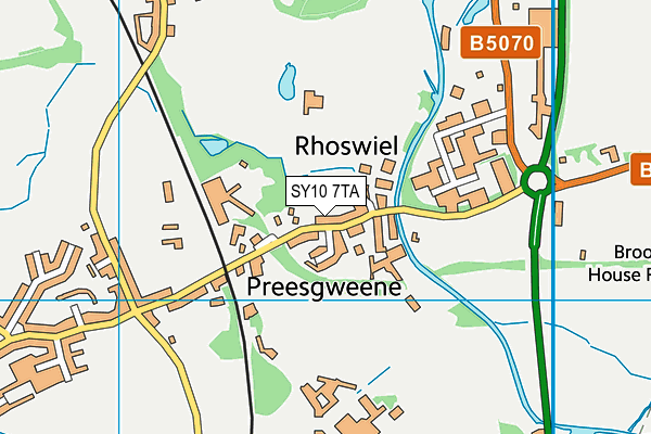 SY10 7TA map - OS VectorMap District (Ordnance Survey)