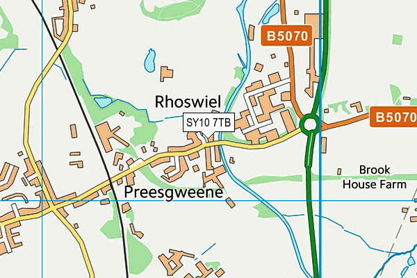 SY10 7TB map - OS VectorMap District (Ordnance Survey)