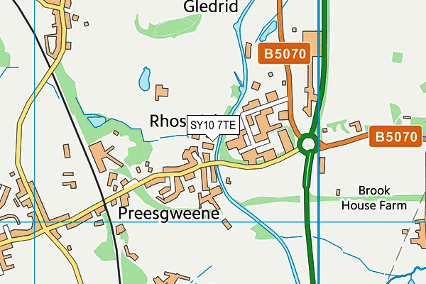 SY10 7TE map - OS VectorMap District (Ordnance Survey)