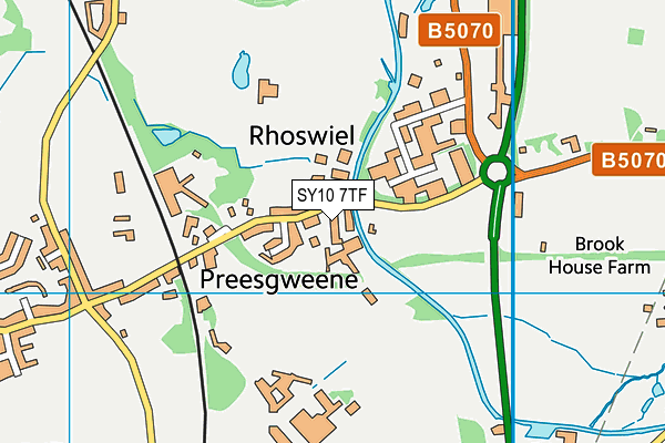 SY10 7TF map - OS VectorMap District (Ordnance Survey)