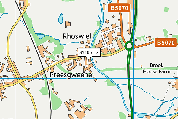 SY10 7TG map - OS VectorMap District (Ordnance Survey)