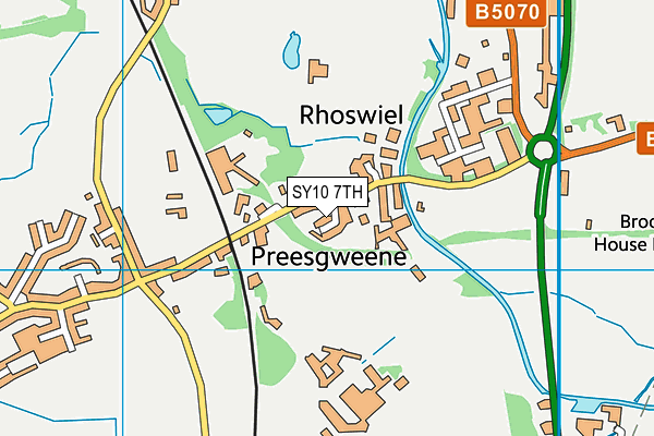 SY10 7TH map - OS VectorMap District (Ordnance Survey)