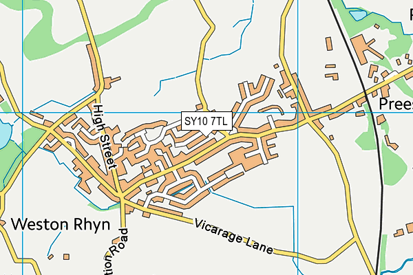 SY10 7TL map - OS VectorMap District (Ordnance Survey)