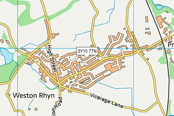 SY10 7TN map - OS VectorMap District (Ordnance Survey)