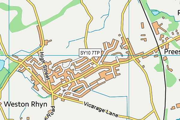 SY10 7TP map - OS VectorMap District (Ordnance Survey)