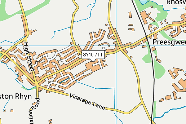 SY10 7TT map - OS VectorMap District (Ordnance Survey)