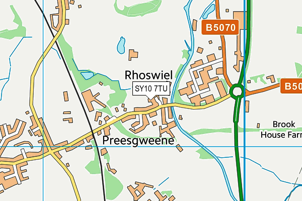 SY10 7TU map - OS VectorMap District (Ordnance Survey)