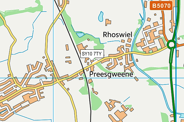 SY10 7TY map - OS VectorMap District (Ordnance Survey)