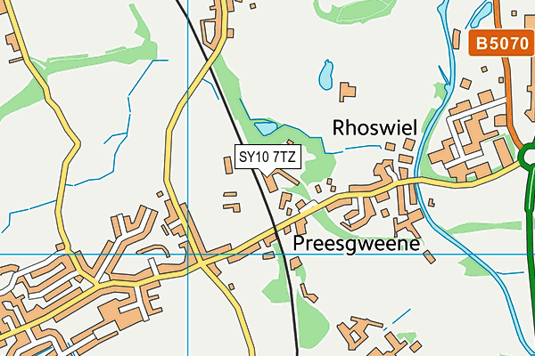 SY10 7TZ map - OS VectorMap District (Ordnance Survey)