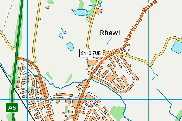 SY10 7UE map - OS VectorMap District (Ordnance Survey)