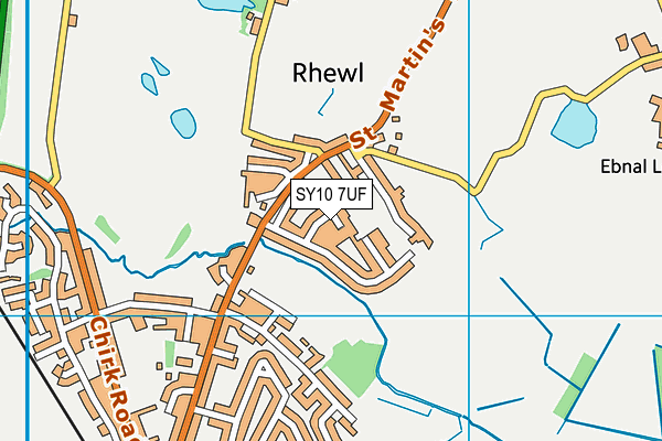 SY10 7UF map - OS VectorMap District (Ordnance Survey)