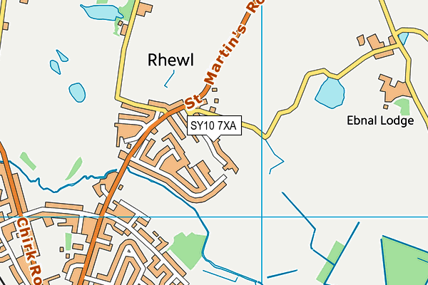 SY10 7XA map - OS VectorMap District (Ordnance Survey)