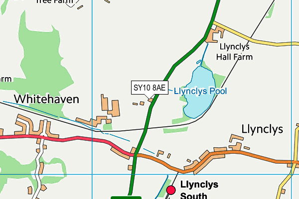 SY10 8AE map - OS VectorMap District (Ordnance Survey)