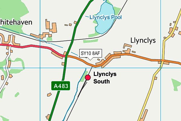 SY10 8AF map - OS VectorMap District (Ordnance Survey)