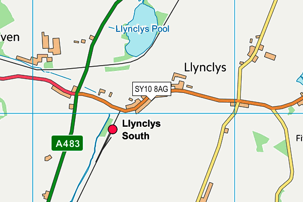 SY10 8AG map - OS VectorMap District (Ordnance Survey)