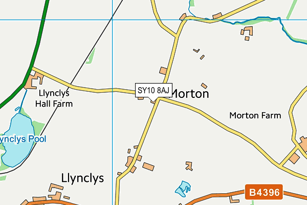 Morton Playing Field map (SY10 8AJ) - OS VectorMap District (Ordnance Survey)