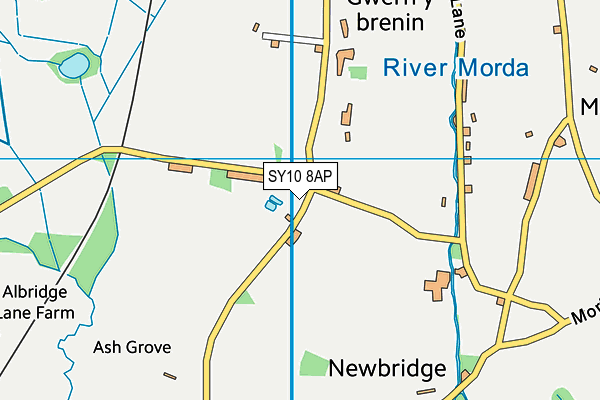 SY10 8AP map - OS VectorMap District (Ordnance Survey)