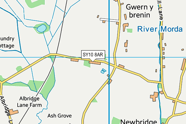 SY10 8AR map - OS VectorMap District (Ordnance Survey)