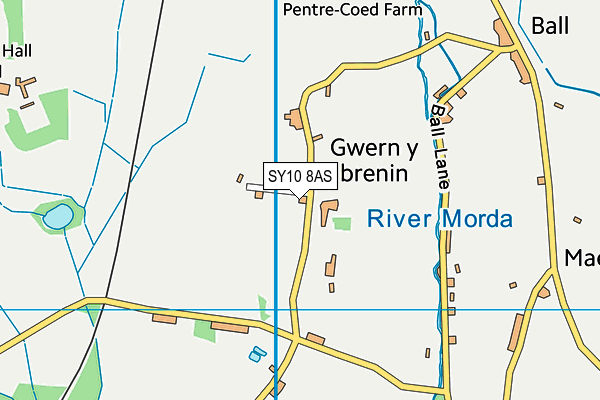 SY10 8AS map - OS VectorMap District (Ordnance Survey)