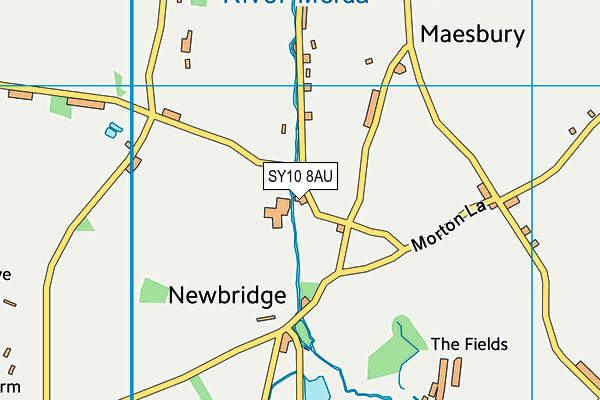 SY10 8AU map - OS VectorMap District (Ordnance Survey)