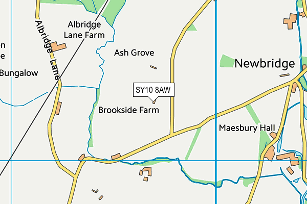 SY10 8AW map - OS VectorMap District (Ordnance Survey)