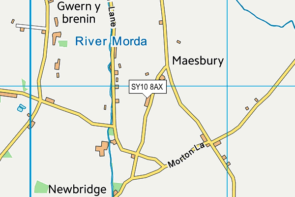 SY10 8AX map - OS VectorMap District (Ordnance Survey)