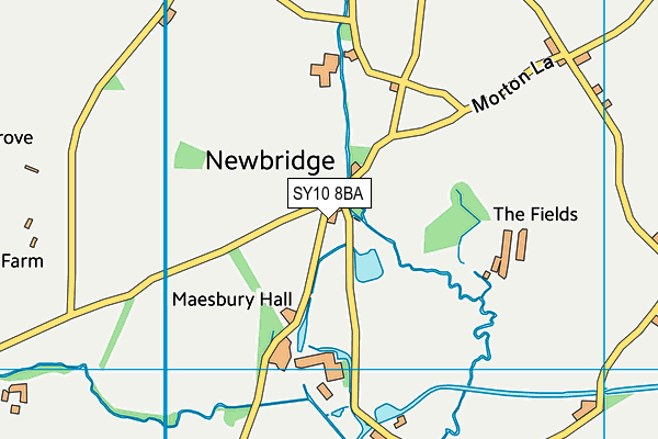 SY10 8BA map - OS VectorMap District (Ordnance Survey)