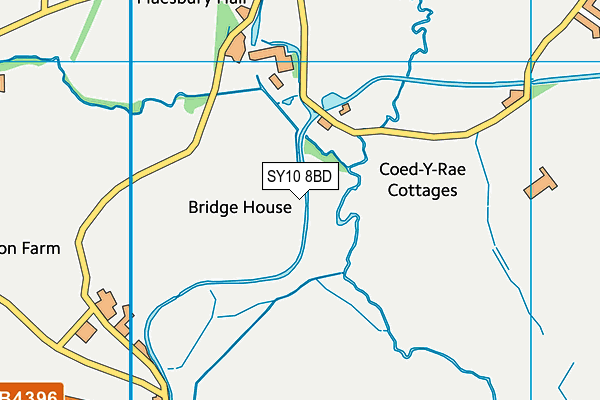 SY10 8BD map - OS VectorMap District (Ordnance Survey)