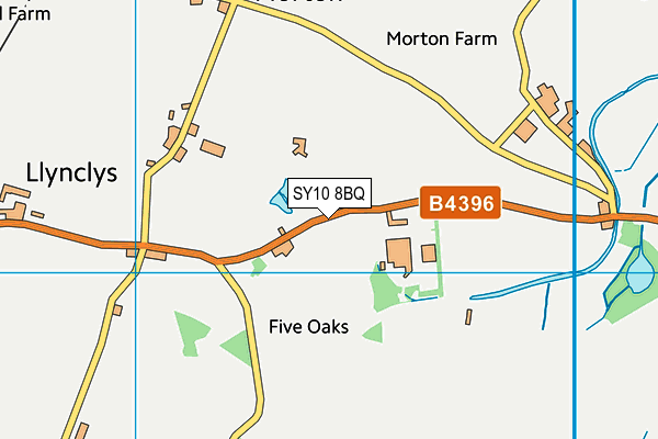 SY10 8BQ map - OS VectorMap District (Ordnance Survey)