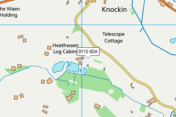 Knockin And Kinnerley Cricket Club map (SY10 8DA) - OS VectorMap District (Ordnance Survey)