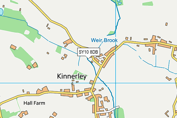 Kinnerley Parish Hall map (SY10 8DB) - OS VectorMap District (Ordnance Survey)