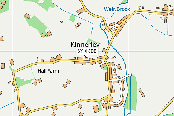 Kinnerley Football Pitch map (SY10 8DE) - OS VectorMap District (Ordnance Survey)