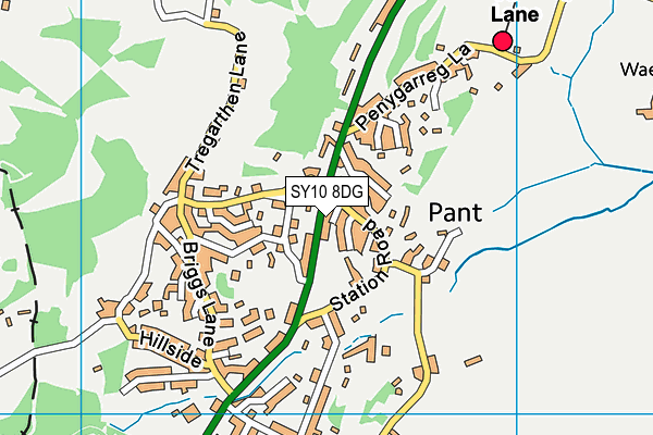 SY10 8DG map - OS VectorMap District (Ordnance Survey)