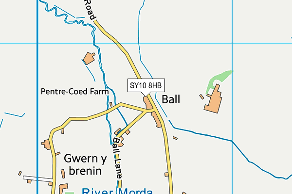 SY10 8HB map - OS VectorMap District (Ordnance Survey)