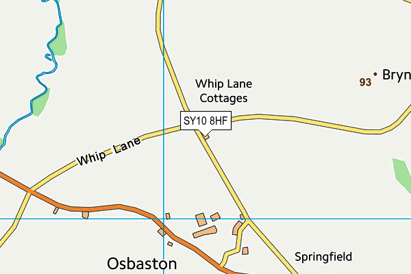 SY10 8HF map - OS VectorMap District (Ordnance Survey)