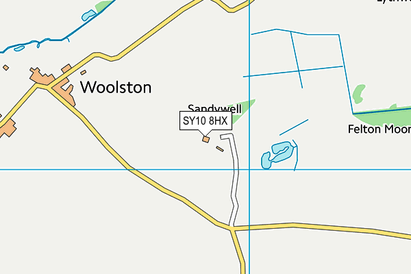 SY10 8HX map - OS VectorMap District (Ordnance Survey)