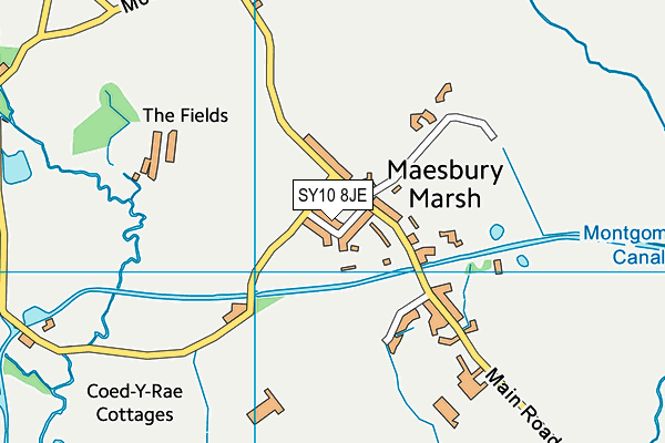 SY10 8JE map - OS VectorMap District (Ordnance Survey)