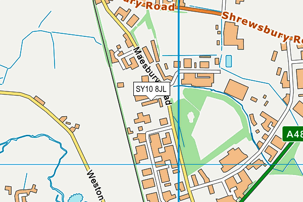 SY10 8JL map - OS VectorMap District (Ordnance Survey)