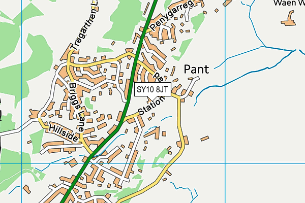 SY10 8JT map - OS VectorMap District (Ordnance Survey)