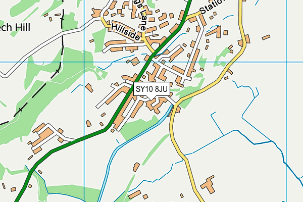 SY10 8JU map - OS VectorMap District (Ordnance Survey)