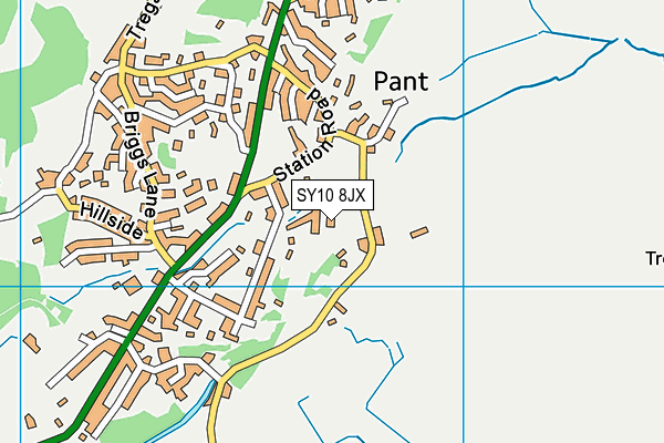 SY10 8JX map - OS VectorMap District (Ordnance Survey)