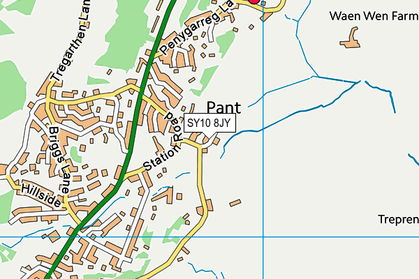 SY10 8JY map - OS VectorMap District (Ordnance Survey)