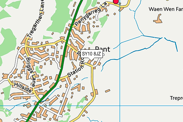 SY10 8JZ map - OS VectorMap District (Ordnance Survey)