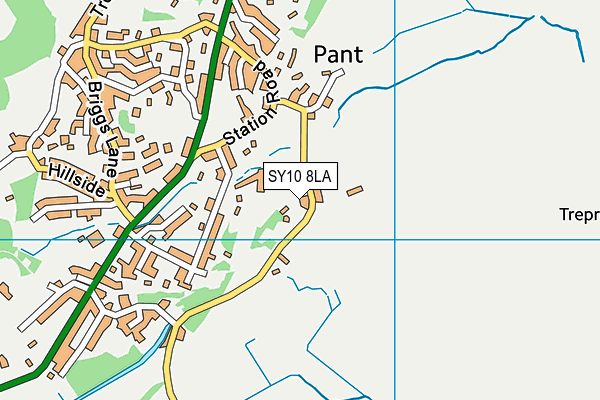 SY10 8LA map - OS VectorMap District (Ordnance Survey)