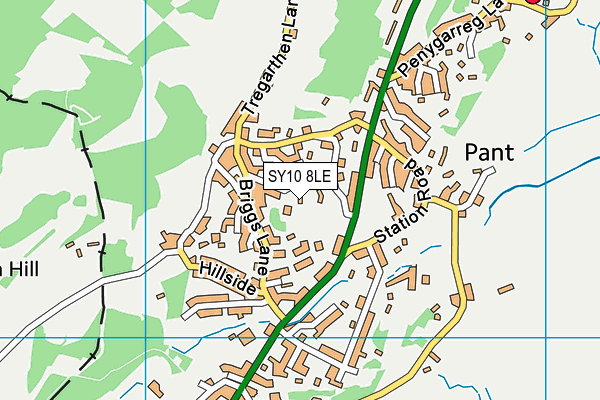 SY10 8LE map - OS VectorMap District (Ordnance Survey)