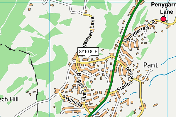 SY10 8LF map - OS VectorMap District (Ordnance Survey)