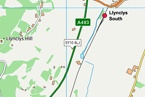 SY10 8LJ map - OS VectorMap District (Ordnance Survey)