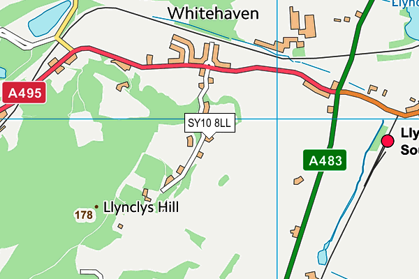 SY10 8LL map - OS VectorMap District (Ordnance Survey)