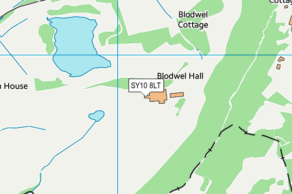 SY10 8LT map - OS VectorMap District (Ordnance Survey)